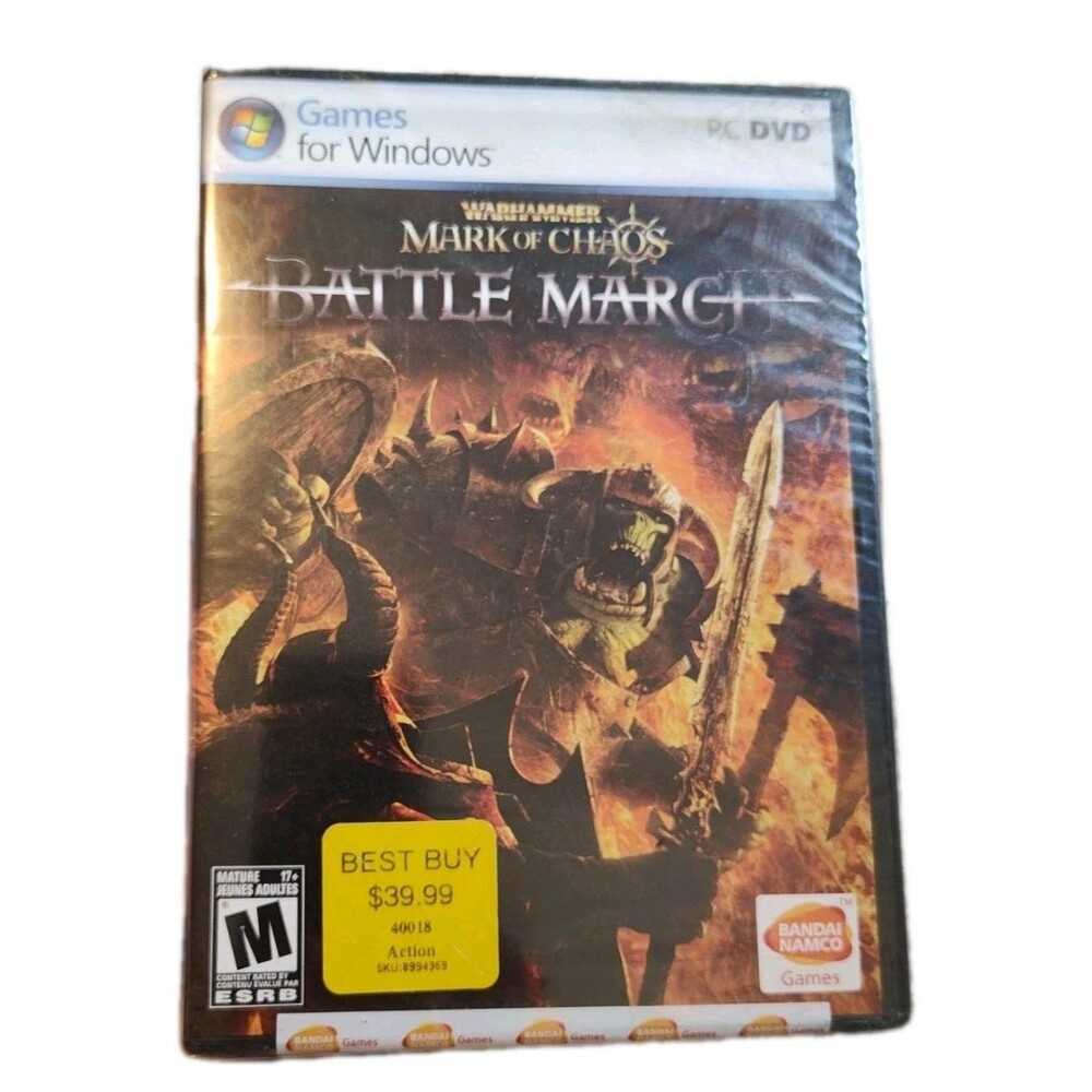 Warhammer Mark of Chaos Battle March Games for Windows PC DVD 2008 New Sealed